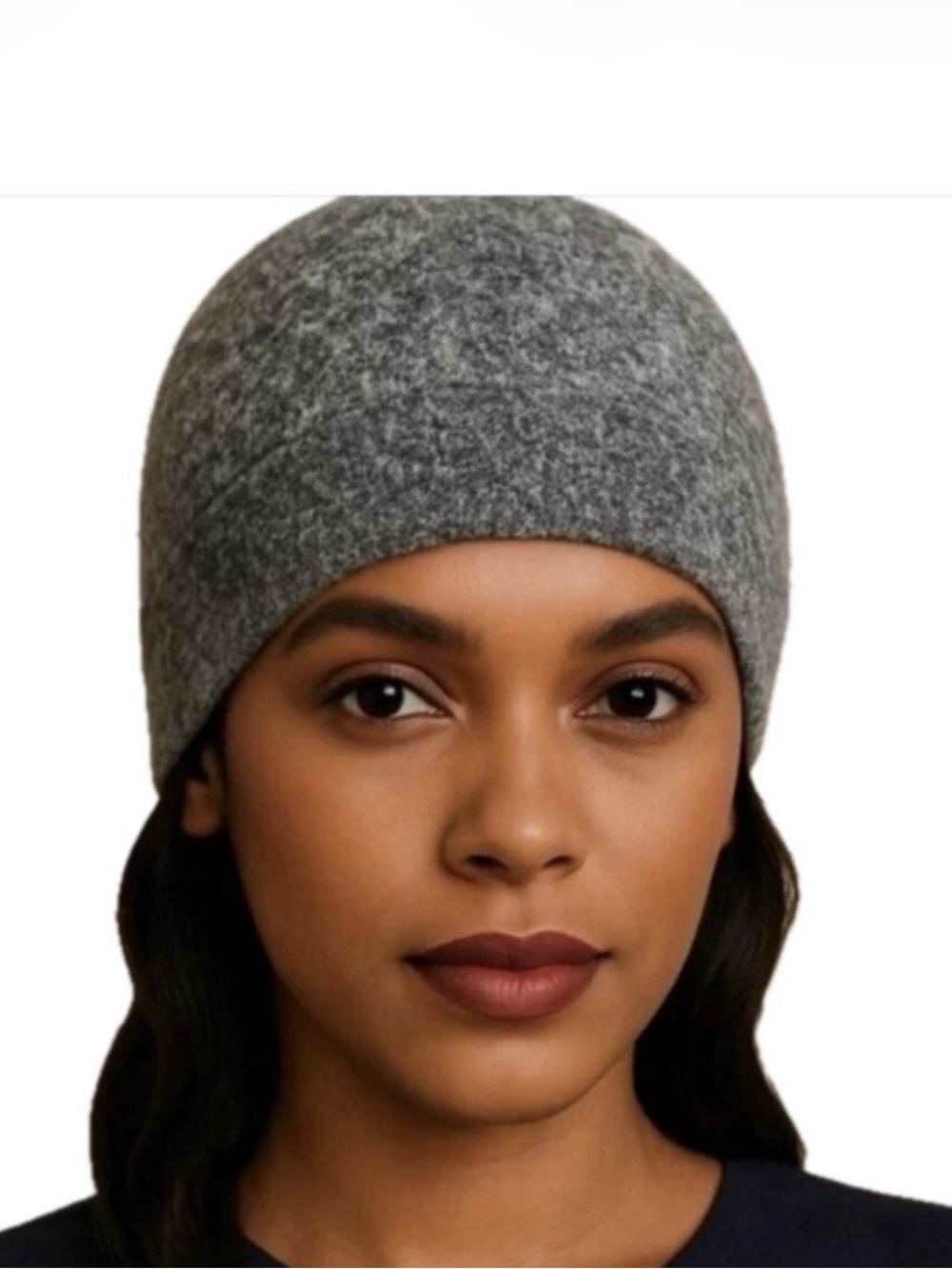 Barefoot Dreams CozyChic Confetti Beanie Hat Smokey Green Fog Gray Soft Knit